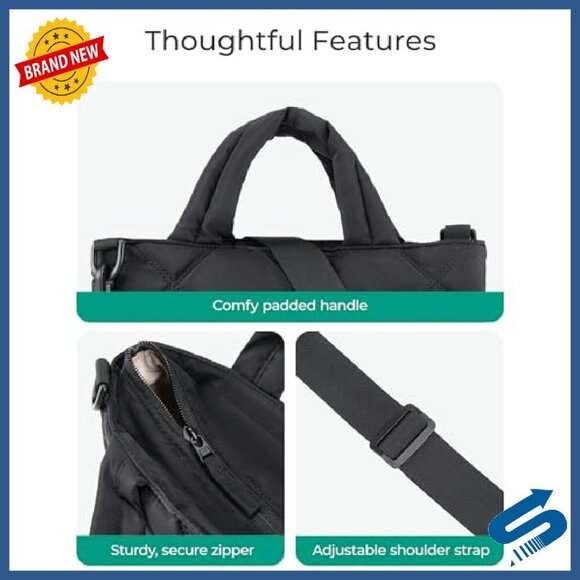 Mini Crossbody Bag with 7+ Pockets, Nylon, Adjustable Strap - Picture 7 of 8